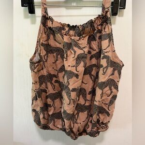 Animal Print Cropped Tank